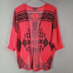 Charlotte Russe Womens Medium Tribal Aztec Cardigan Kimono Sweater Open Front